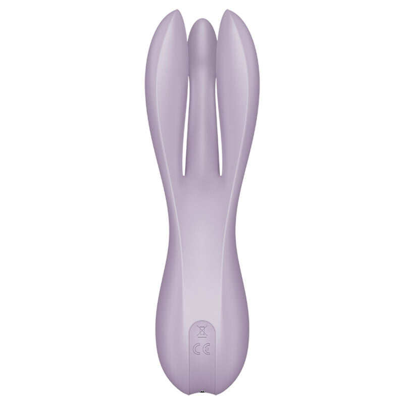 Estimulador Clitoriano Usb Vibração Satisfyer Threesome 2 Violeta