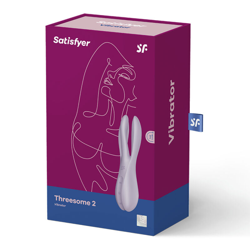 Estimulador Clitoriano Usb Vibração Satisfyer Threesome 2 Violeta