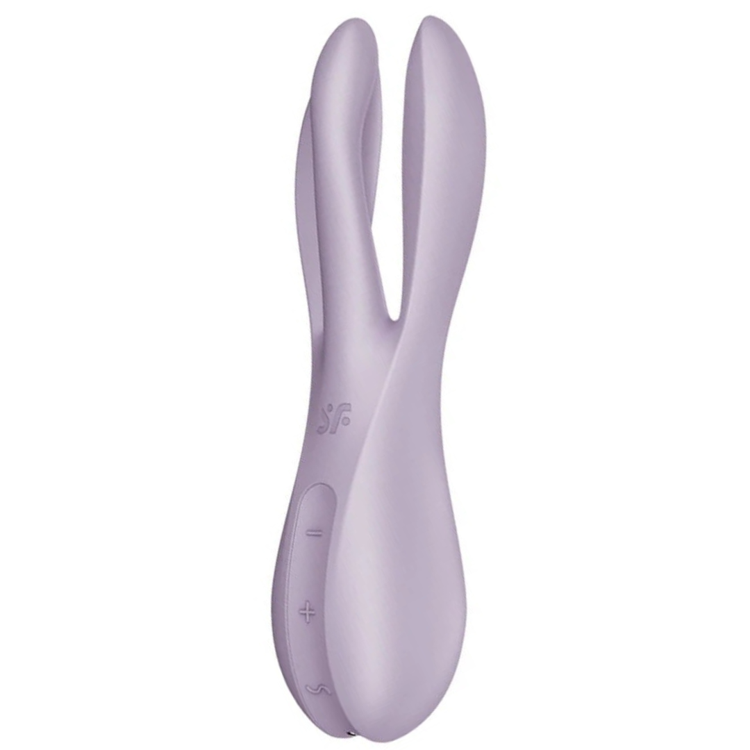 Estimulador Clitoriano Usb Vibração Satisfyer Threesome 2 Violeta