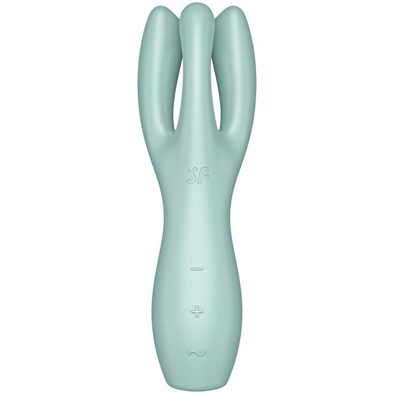 Estimulador Clitoriano Usb Vibração Satisfyer Threesome 3 Menta