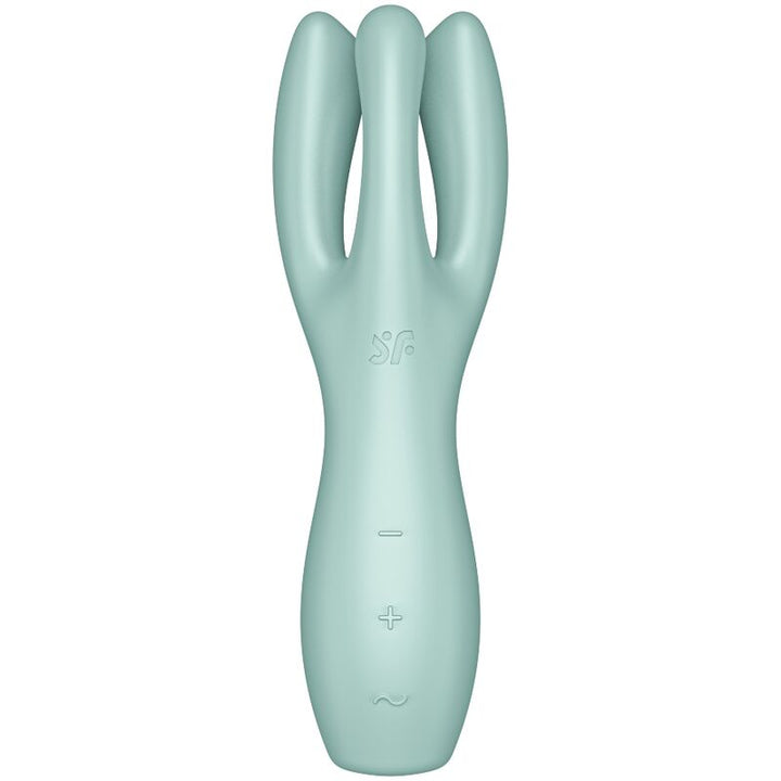 Estimulador Clitoriano Usb Vibração Satisfyer Threesome 3 Menta