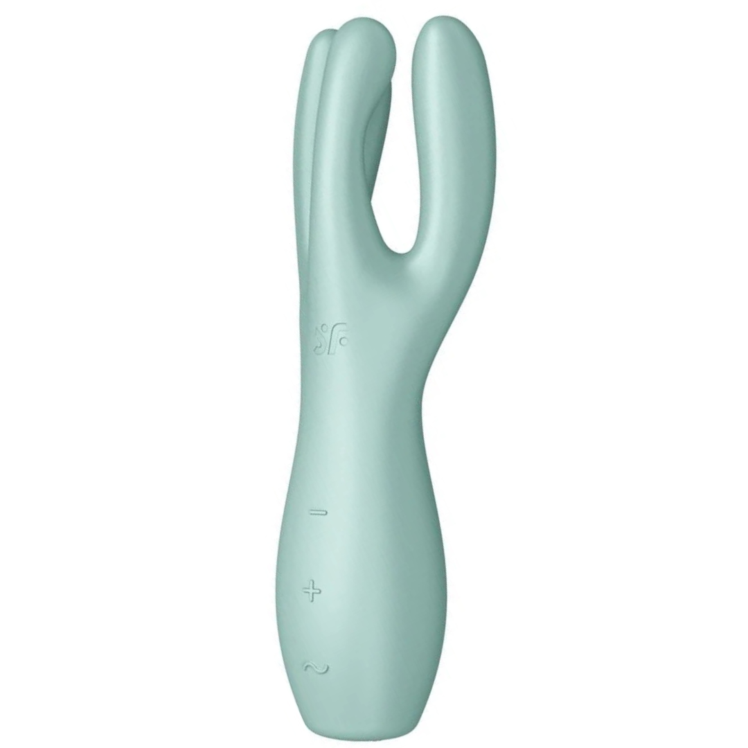 Estimulador Clitoriano Usb Vibração Satisfyer Threesome 3 Menta