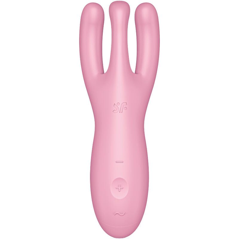 Estimulador Clitoriano Usb Vibração Satisfyer Threesome 4 Rosa Controlo Remoto App