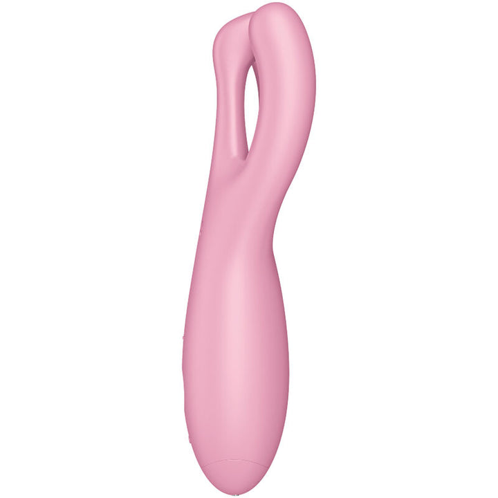 Estimulador Clitoriano Usb Vibração Satisfyer Threesome 4 Rosa Controlo Remoto App