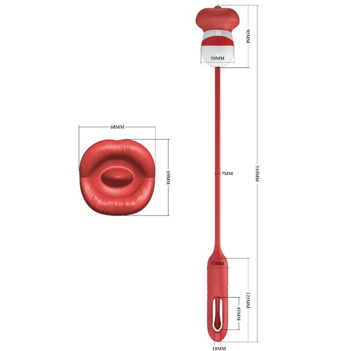 Estimulador Duplo Usb Movimento Língua e Pulsação PrettyLove Alyss