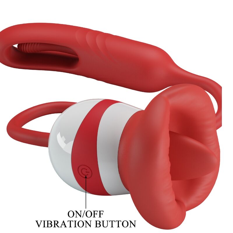 Estimulador Duplo Usb Movimento Língua e Pulsação PrettyLove Alyss