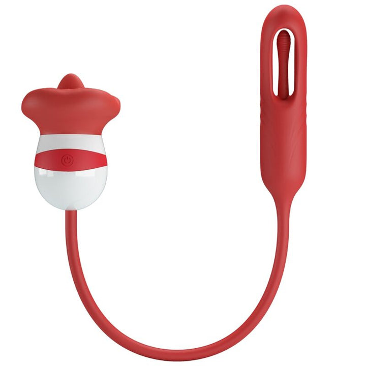 Estimulador Duplo Usb Movimento Língua e Pulsação PrettyLove Alyss