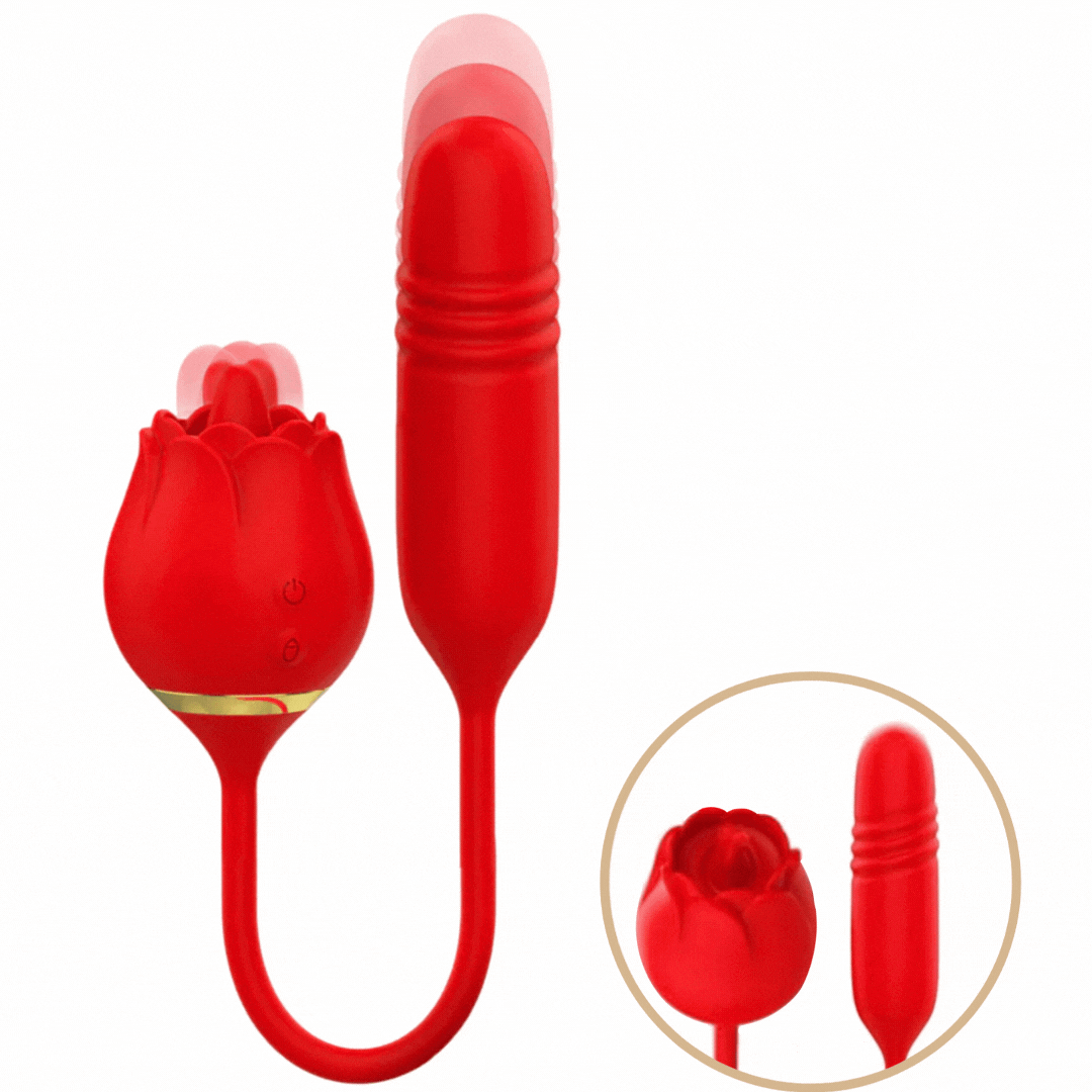 Estimulador Duplo Usb Movimento Língua e Telescópico Rosa Mia Viena 1