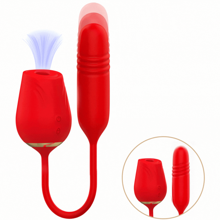 Estimulador Duplo Usb Movimento Telescópico e Sucção Mia Amalfi