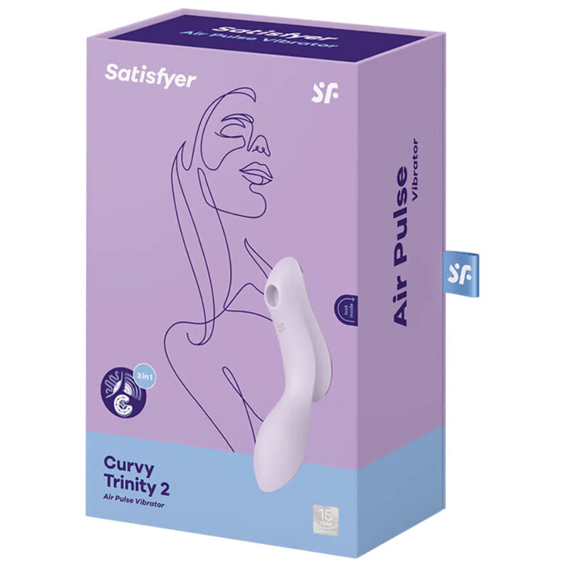 Estimulador Duplo Usb Satisfyer Curvy Trinity 2 Roxo