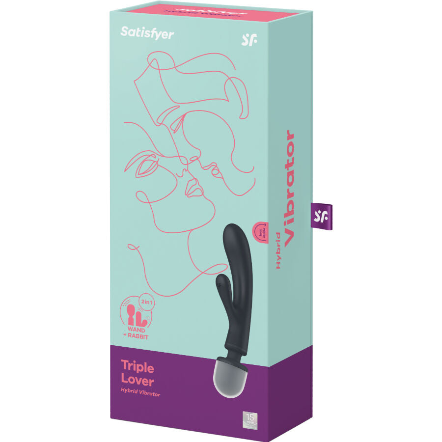 Estimulador Duplo Usb Satisfyer Triple Lover Cinza