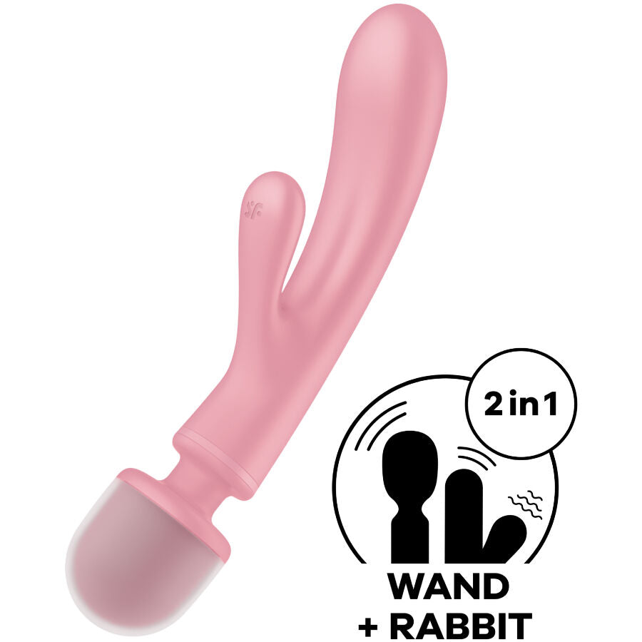 Estimulador Duplo Usb Satisfyer Triple Lover Rosa