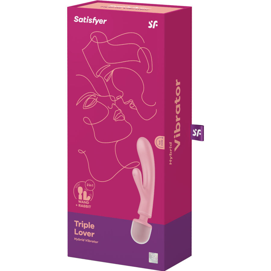 Estimulador Duplo Usb Satisfyer Triple Lover Rosa
