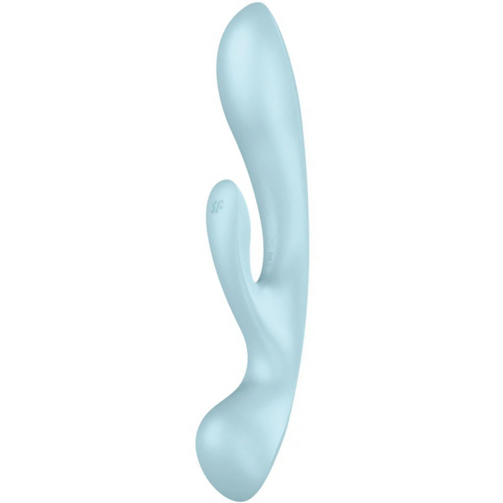 Estimulador Duplo Usb Satisfyer Triple Oh Hybrid Azul