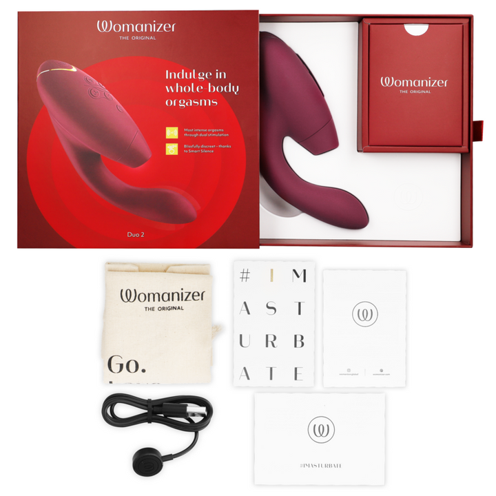 Estimulador Duplo Usb Sucção Womanizer Duo 2 Vermelho