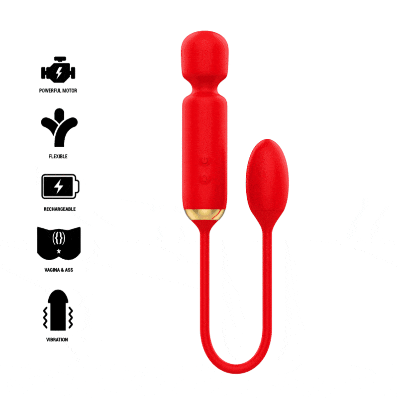 Estimulador Duplo Usb Varinha e Ovo Vibração Mia Toscana 2