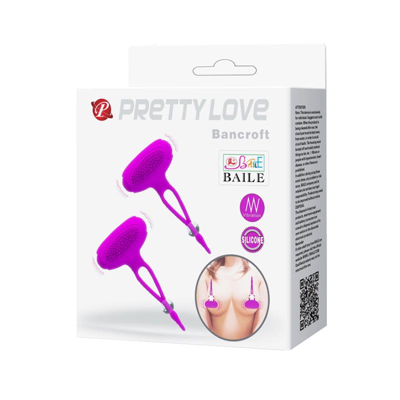 Estimulador Mamilos Pinças e Vibração Pilhas PrettyLove Bancroft