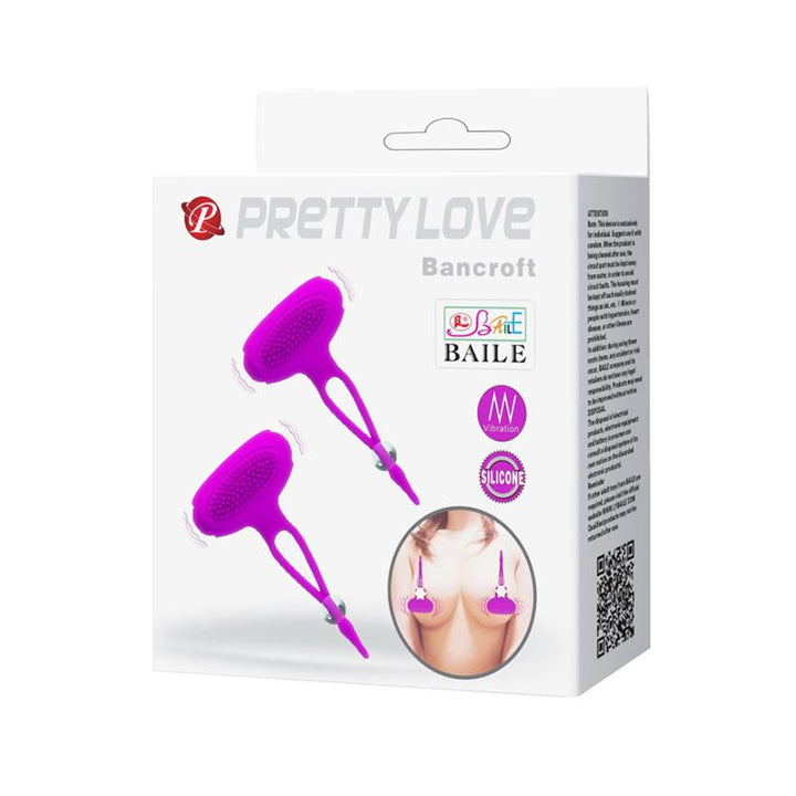 Estimulador Mamilos Pinças e Vibração Pilhas PrettyLove Bancroft