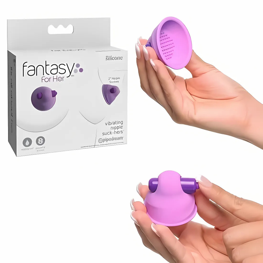 Estimulador Mamilos Sucção Vibração Pilhas Fantasy