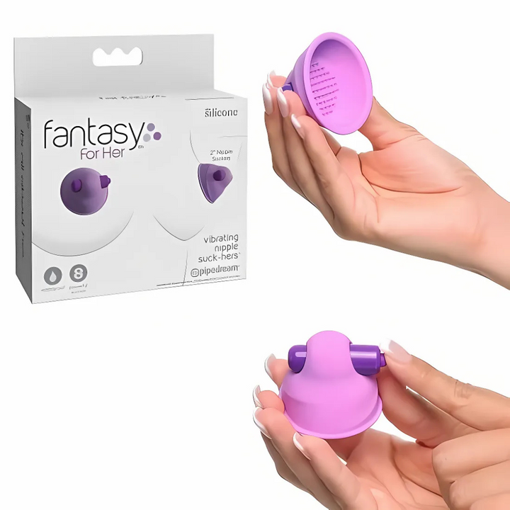 Estimulador Mamilos Sucção Vibração Pilhas Fantasy