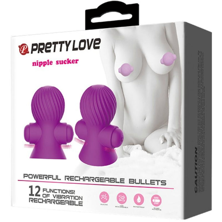 Estimulador Mamilos USB Vibração e Sucção PrettyLove Rosa