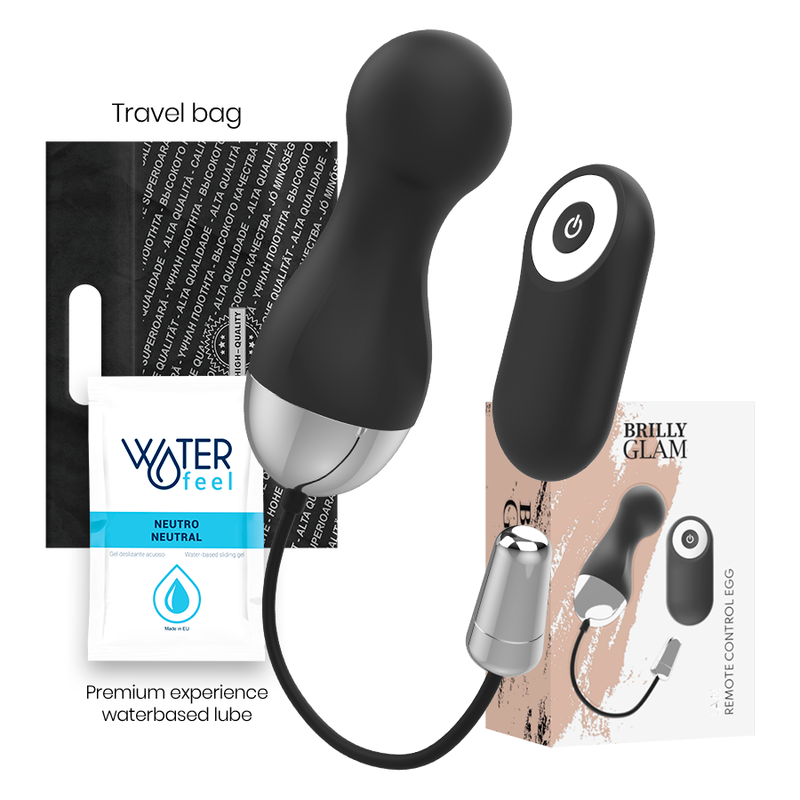 Estimulador Ovo Vibração Usb BrillyGlam Ian Controlo Remoto