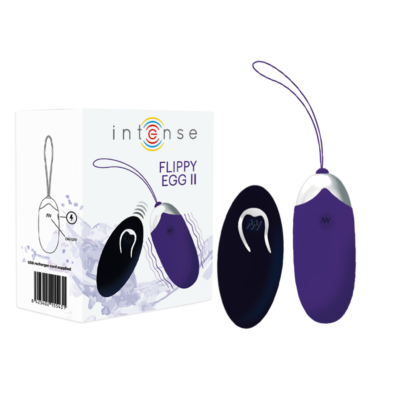 Estimulador Ovo Vibração Usb Intense Flippy 2 Roxo Controlo Remoto