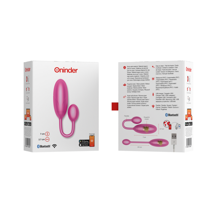 Estimulador Ovo Vibração Usb Oninder Denver Rosa Controlo Remoto App