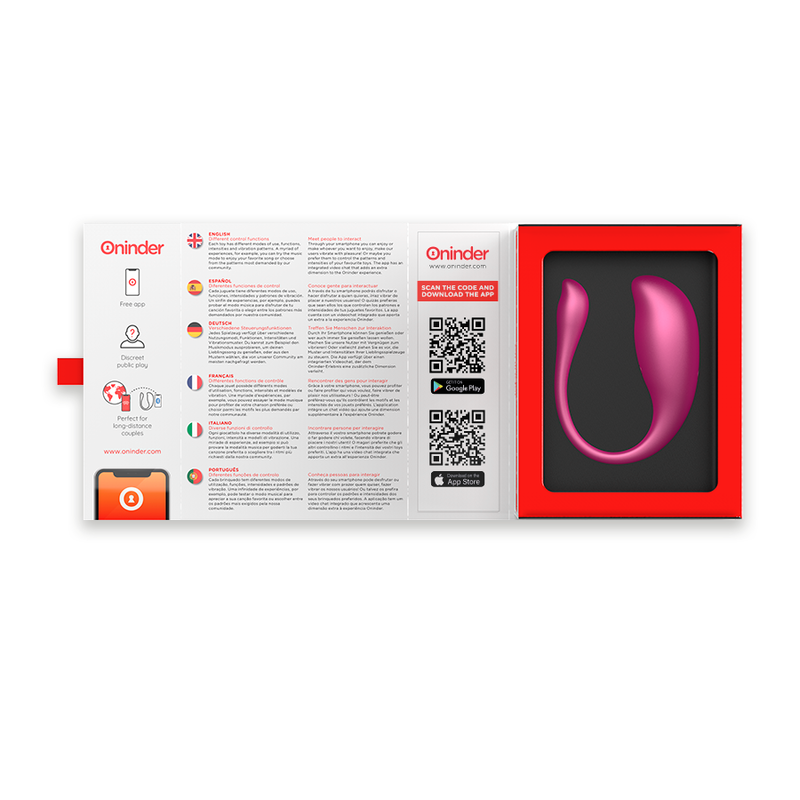Estimulador Ovo Vibração Usb Oninder Nairobi Rosa Controlo Remoto App