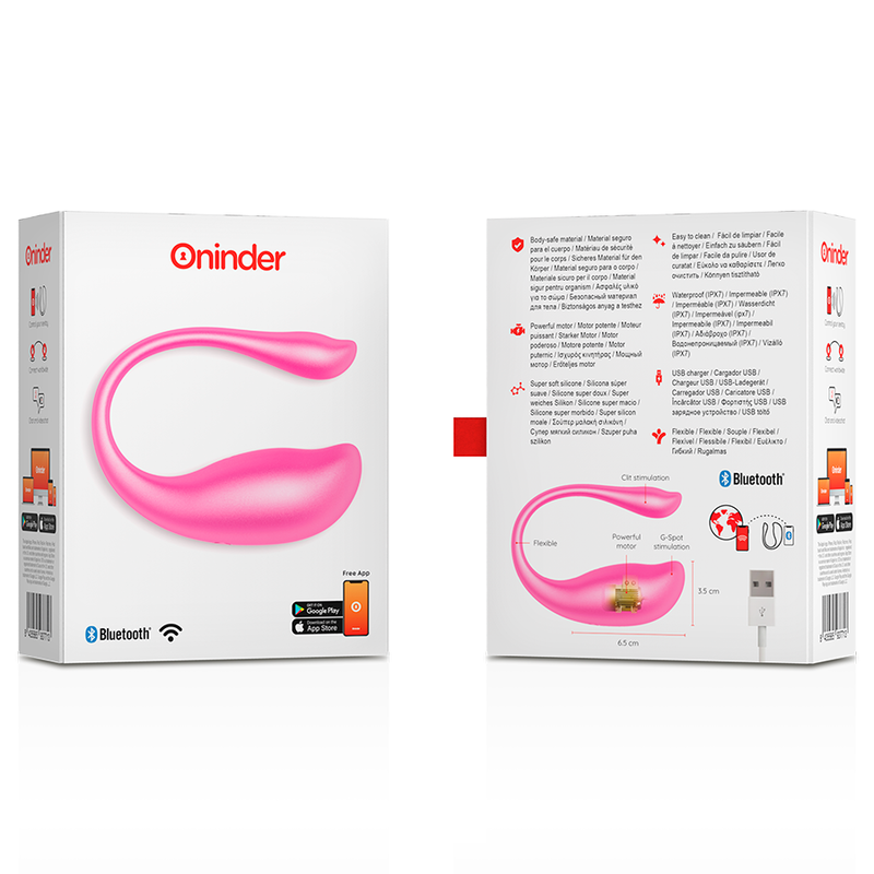 Estimulador Ovo Vibração Usb Oninder Nairobi Rosa Controlo Remoto App