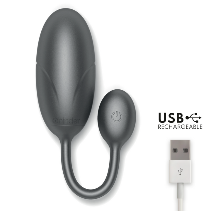 Estimulador Ovo Vibração Usb Oninder Tokyo Preto Controlo Remoto App