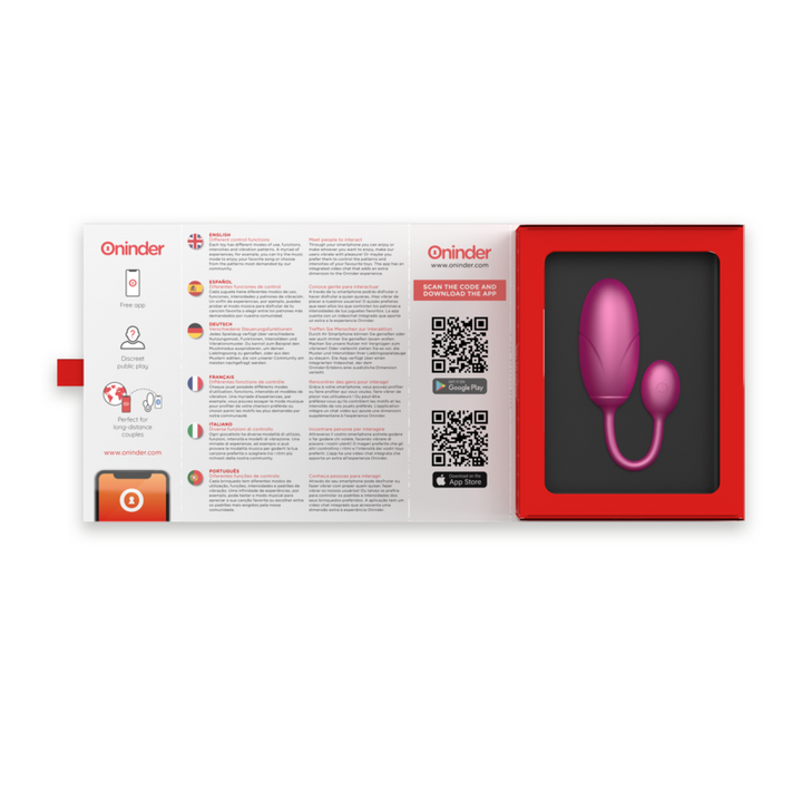 Estimulador Ovo Vibração Usb Oninder Tokyo Rosa Controlo Remoto App