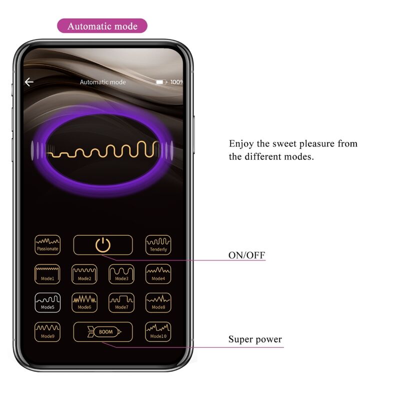 Estimulador Ovo Vibração Usb Pretty Love Casper Controlo Remoto App