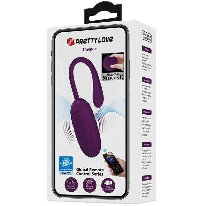 Estimulador Ovo Vibração Usb Pretty Love Casper Controlo Remoto App