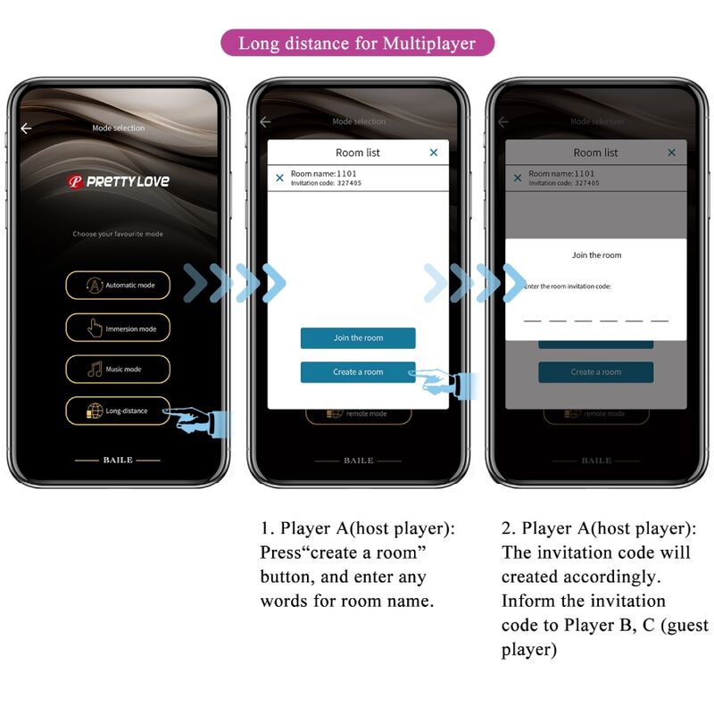Estimulador Ovo Vibração Usb PrettyLove Abner Roxo Controlo Remoto App
