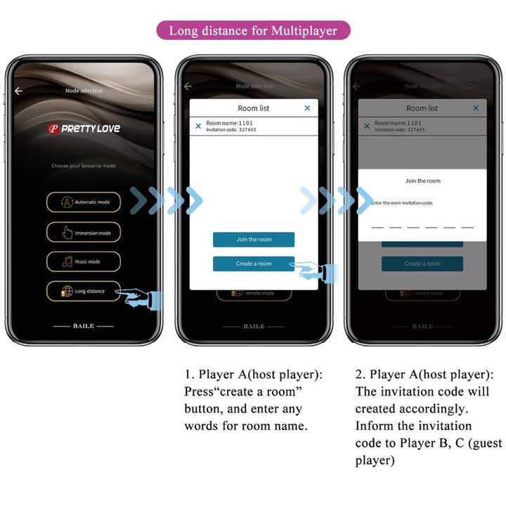 Estimulador Ovo Vibração Usb PrettyLove Abner Roxo Controlo Remoto App