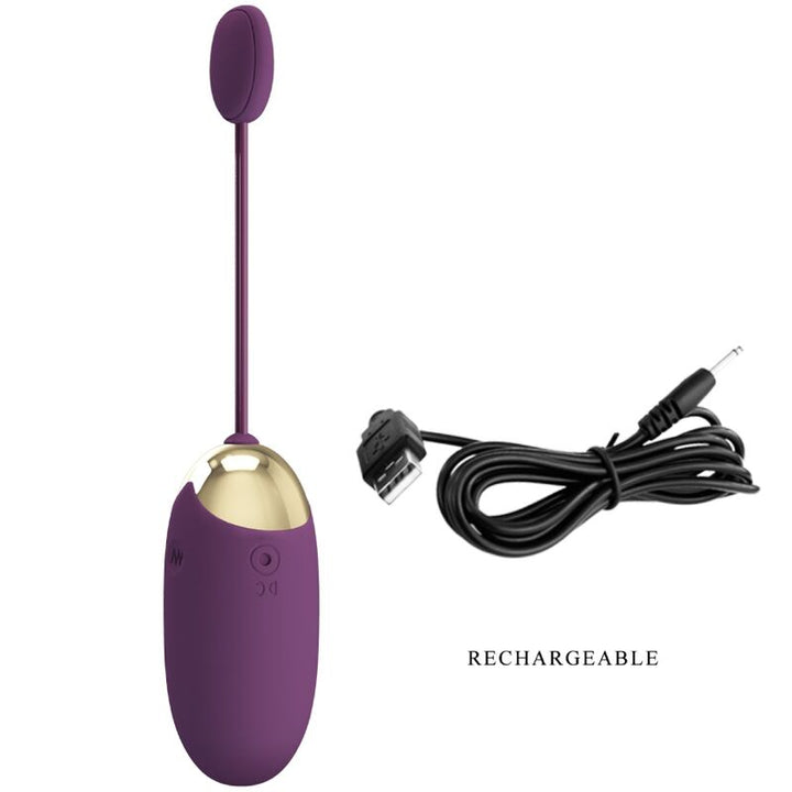 Estimulador Ovo Vibração Usb PrettyLove Abner Roxo Controlo Remoto App