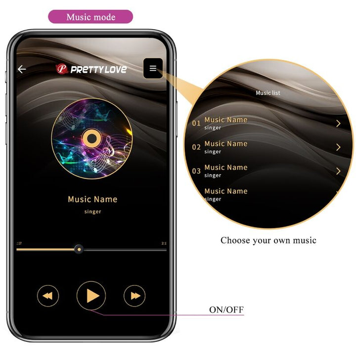 Estimulador Ovo Vibração Usb PrettyLove Billy Controlo Remoto App