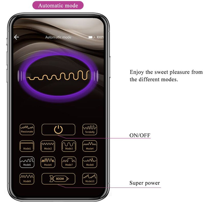 Estimulador Ovo Vibração Usb PrettyLove Billy Controlo Remoto App
