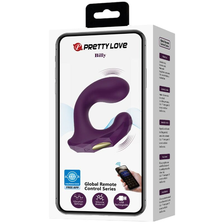 Estimulador Ovo Vibração Usb PrettyLove Billy Controlo Remoto App