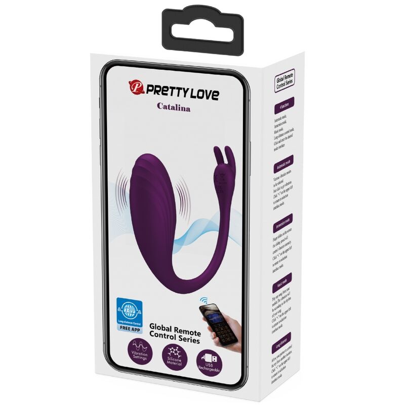 Estimulador Ovo Vibração Usb PrettyLove Catalina Controlo Remoto App