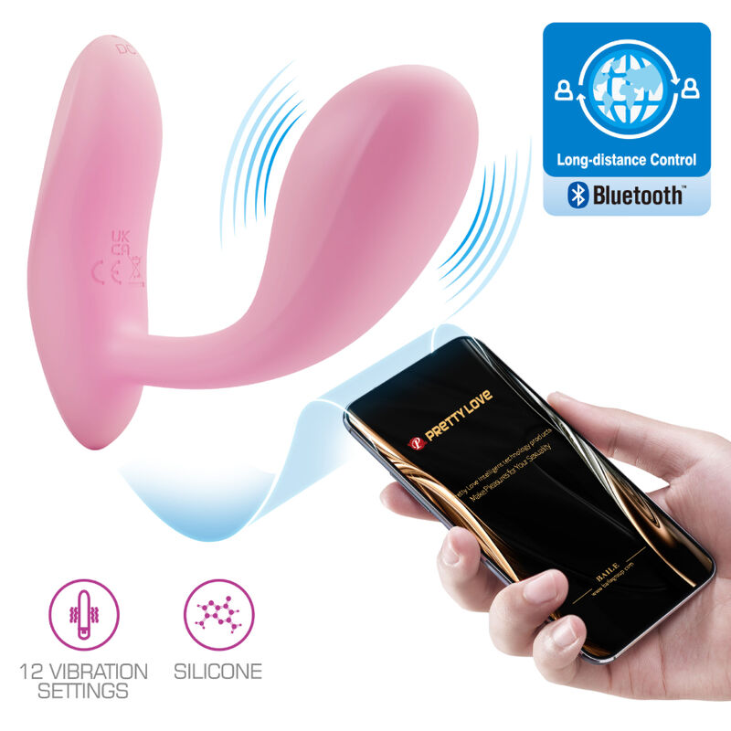 Estimulador Ovo Vibração Usb Prettylove Baird Rosa Controlo Remoto App