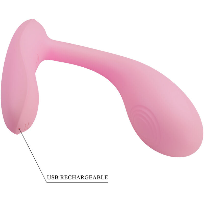 Estimulador Ovo Vibração Usb Prettylove Baird Rosa Controlo Remoto App