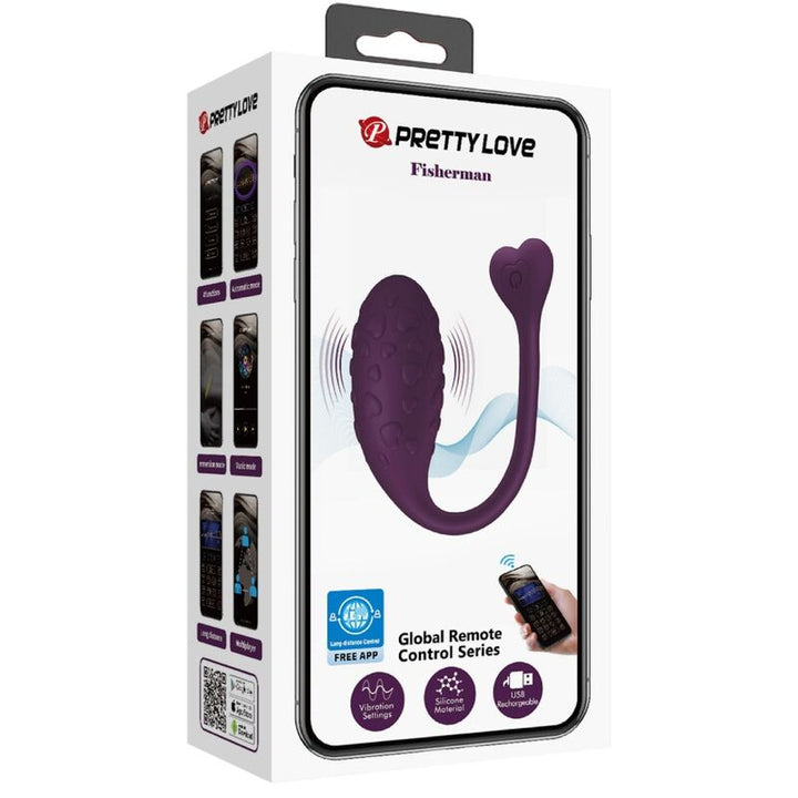 Estimulador Ovo Vibração Usb Prettylove Fisherman Controlo Remoto App