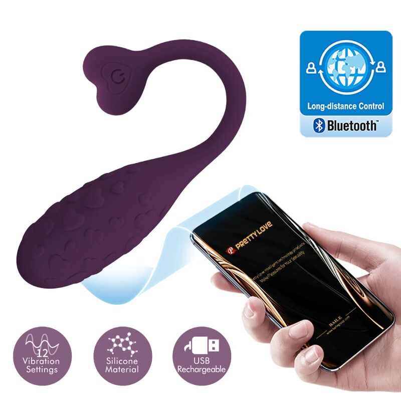 Estimulador Ovo Vibração Usb Prettylove Fisherman Controlo Remoto App