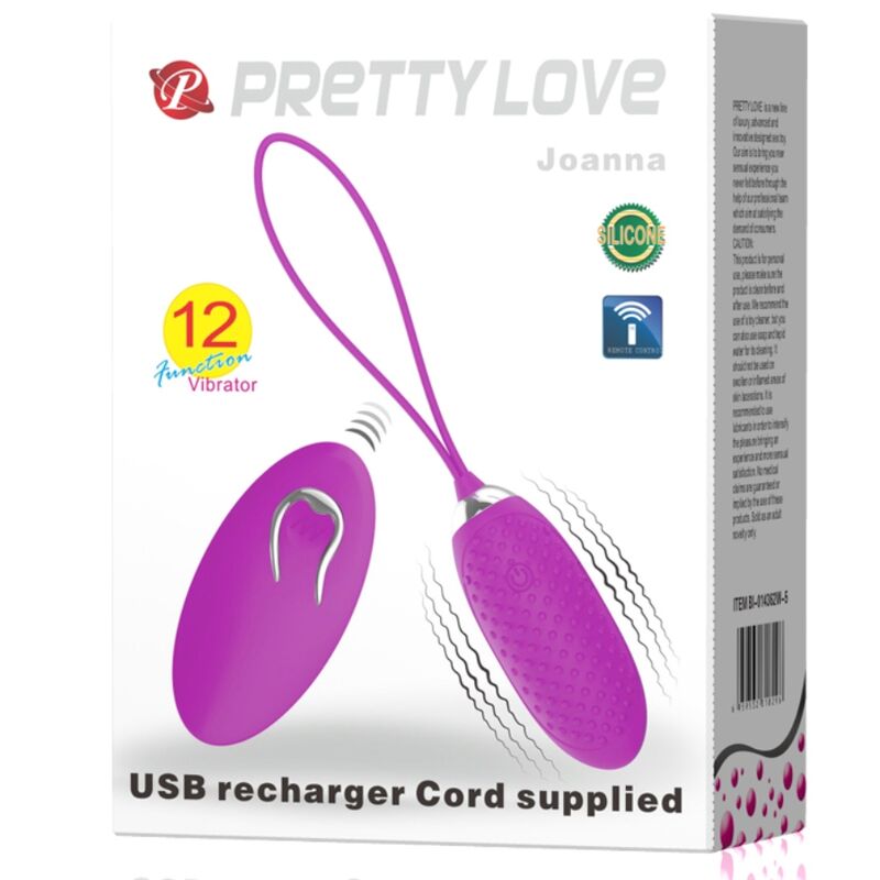 Estimulador Ovo Vibração Usb Prettylove Joanna Controlo Remoto