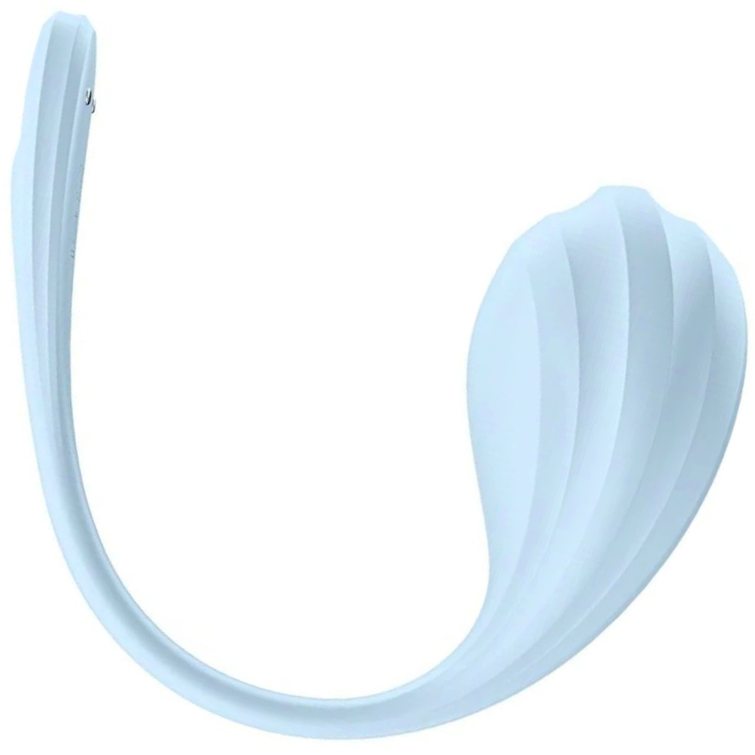 Estimulador Ovo Vibração Usb Satisfyer Smooth Petal Azul Controlo Remoto App