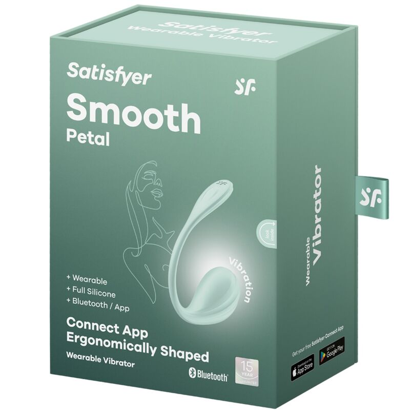 Estimulador Ovo Vibração Usb Satisfyer Smooth Petal Verde Controlo Remoto App