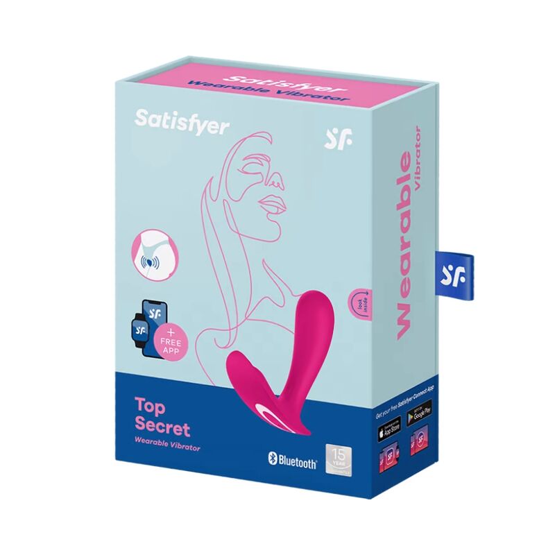 Estimulador Ovo Vibração Usb Satisfyer Top Secret Rosa Controlo Remoto App