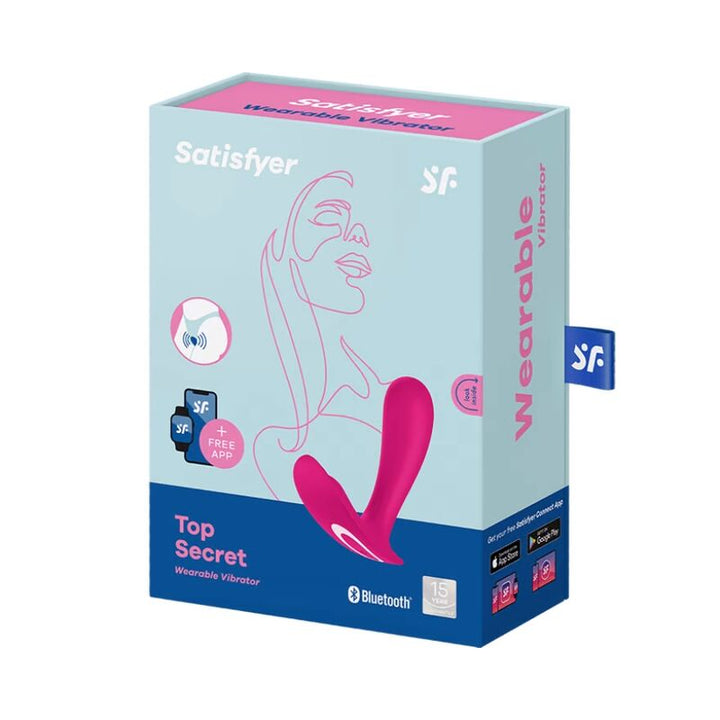 Estimulador Ovo Vibração Usb Satisfyer Top Secret Rosa Controlo Remoto App